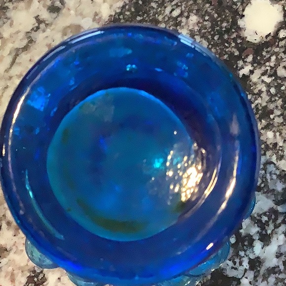 Vintage Grape Blue Glass Decanter - Picture 9 of 9